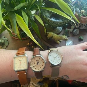 Fossil Watch - Square with Leather Strap